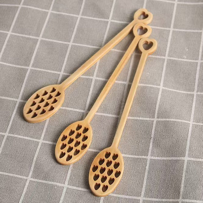 Creative Long Handle Wooden Stirring Spoon