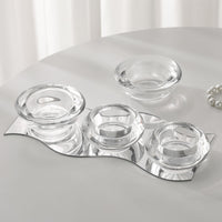 French Vintage Glass Candle Holder