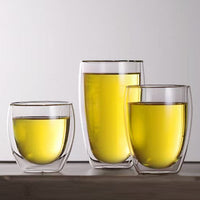 Double Wall Glass Coffee Cup Heat Resistant Mug