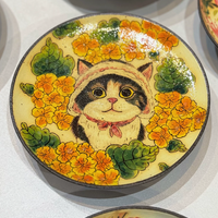 Misty Garden Cat Blossom Tea Tray