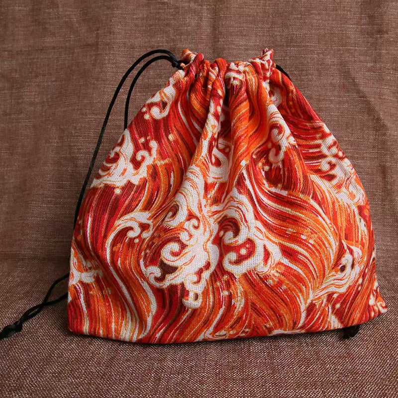 Cotton Linen Lunch Bag Storage Tote