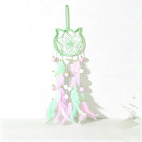 Boho Feather Dream Catcher – Handmade Moon Star Wall Hanging Decor