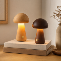 Ins Mushroom Night Light – Touch LED Bedside Ambient Lamp