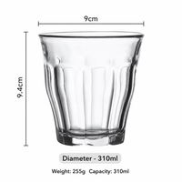 Ribbed Clear Glass Cups – Elegant Drinking Glassware for Coffee, Tea, Cocktails