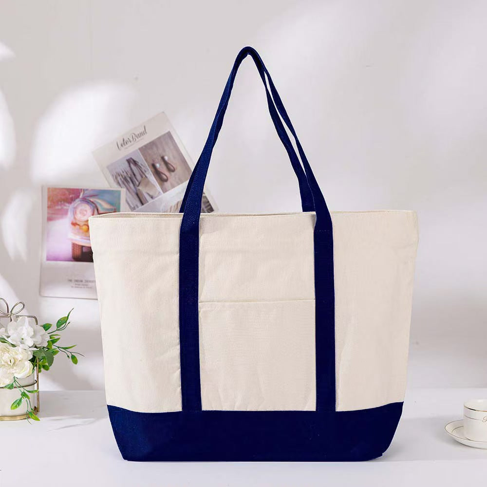 Large Canvas Shopping Tote Bag Reusable Eco Storage Bag
