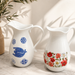 Rustic Ceramic Pitcher Vase – Farmhouse Tabletop Flower Vase