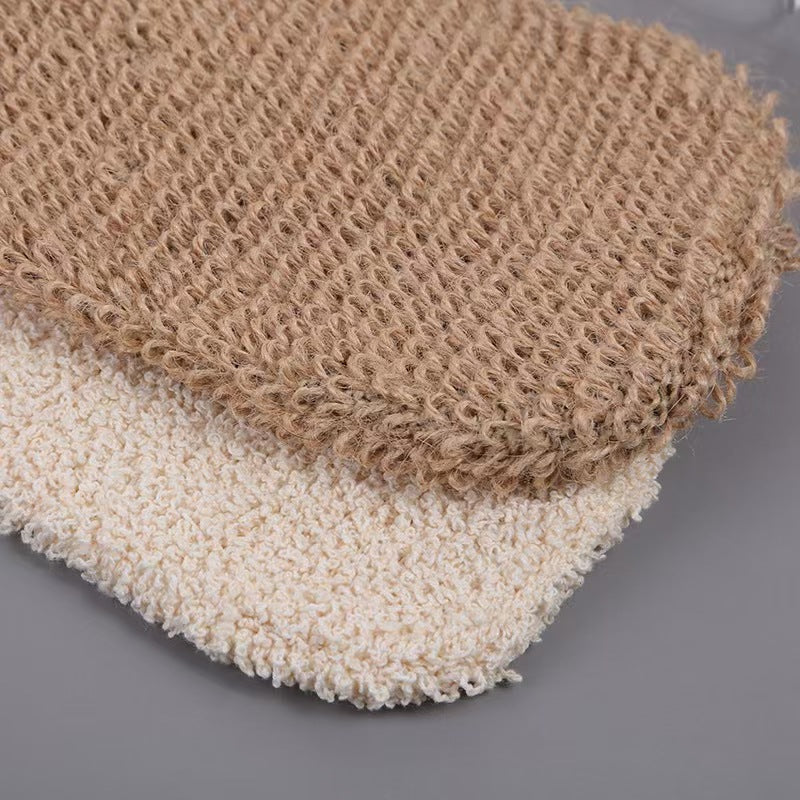Jute Exfoliating Cleaning Gloves Bath Scrub Mitt