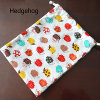 Cute Printed Cotton Drawstring Storage Bag