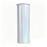 White Coated Stainless Steel Straight Tumbler Straw Cup 20oz 15oz Insulated Travel Drink Cup