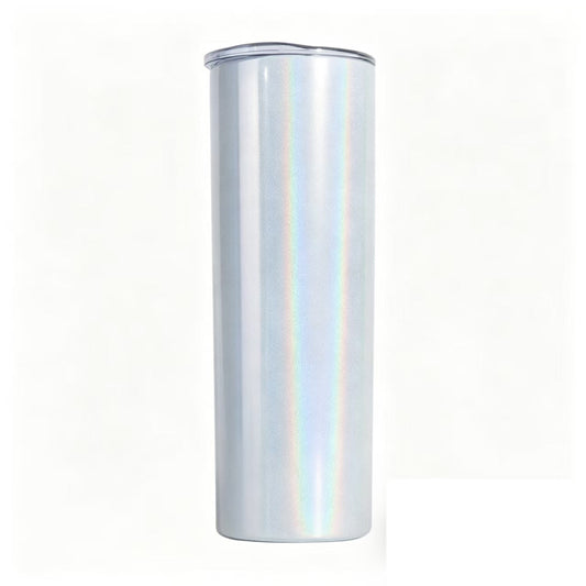 White Coated Stainless Steel Straight Tumbler Straw Cup 20oz 15oz Insulated Travel Drink Cup