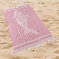 Ocean Shark Print Beach Towel Oversized Rectangular Quick-Dry Absorbent Shawl Summer Swim Travel Wrap with Tassel Edges