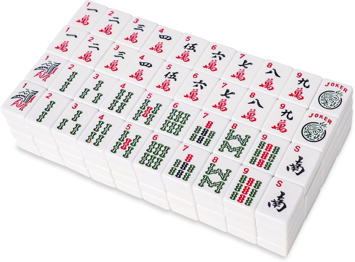 American Mahjong Set, Premium Melamine Tiles for Tabletop Gaming