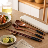 Wooden Travel Cutlery Set