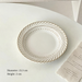 White Ceramic Small Dish, Leaf Rim or Spiral Rim, Decorative Serving Plate