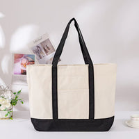 Large Canvas Shopping Tote Bag Reusable Eco Storage Bag