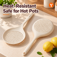 Heat Resistant Slotted Spoon Long Handle Kitchen Strainer Ladle