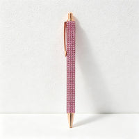 Bling Bling Rhinestone Retractable Ballpoint Pen – Luxury Metal Gift Pen for Office, School & Wedding