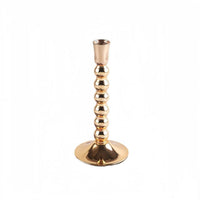 French Gold Electroplated Bead Candleholder, Heavy Duty Exquisite Iron Decor