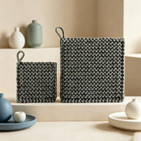 Japandi Woven Trivet – Minimalist Cotton Rope Heat Mat