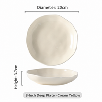 Handcrafted Texture Ceramic Dinnerware Set – Underglaze Bowls & Plates