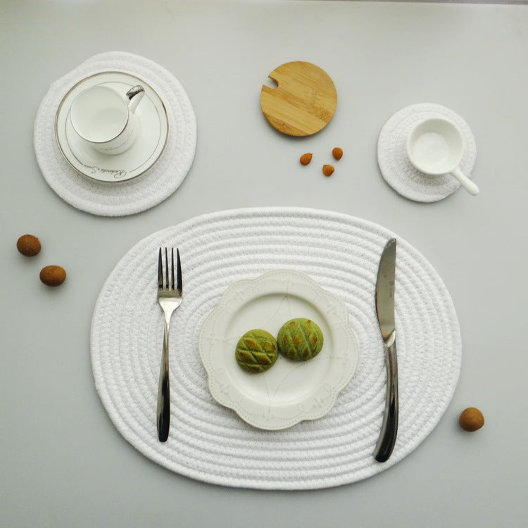 Japanese Cotton Rope Placemat, Round Oval Trivet and Coaster