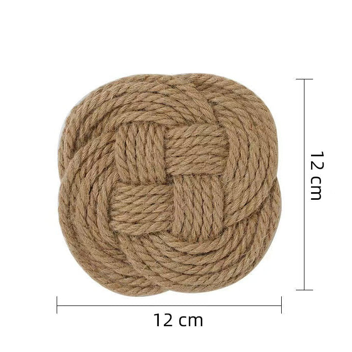 Cotton Linen Woven Cross Coaster