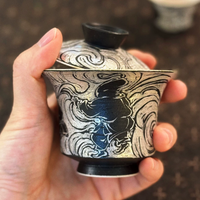 Silver Shadow Black Glaze Gaiwan
