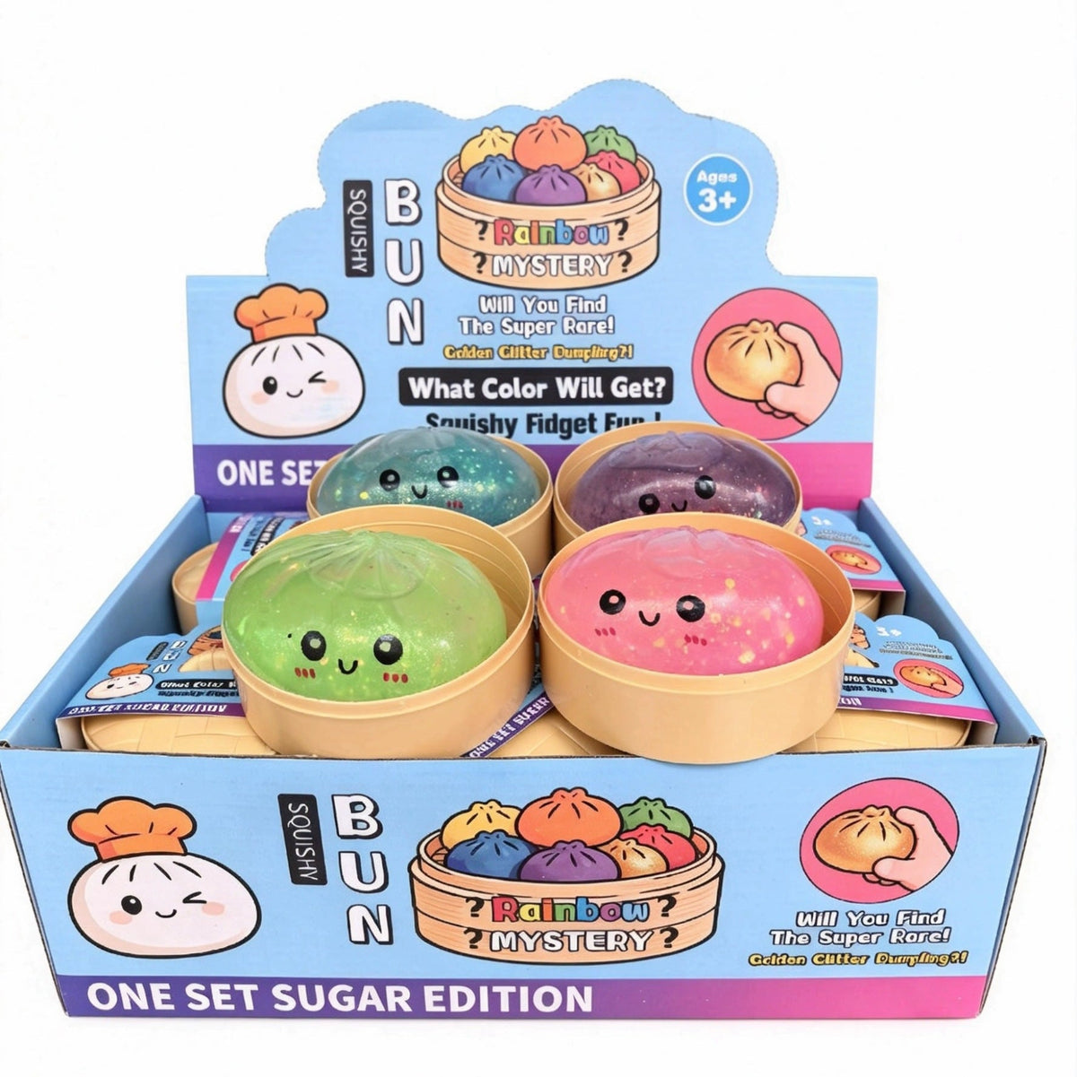 Smiley Bao Bun Squishy Toy – Jumbo Slow Rising Stress Relief Toy