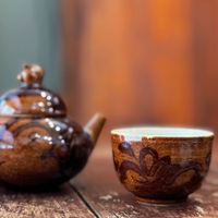 Lucky Rabbit Amber Glaze Teapot Set