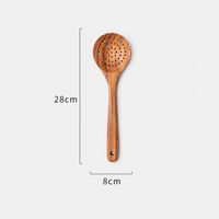 Chicken Wing Wood Spatula & Soup Ladle Set – Natural Uncoated Wooden Cooking Utensils, Non-Scratch