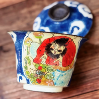 Zhong Kui Guardian Five-Color Gaiwan Set