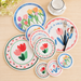 Nordic Tulip Print Woven Cotton Rope Trivet, Heat Resistant Table Mat & Coaster