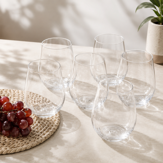 Acrylic Egg-Shaped Wine Glass – Large Capacity Stemless U-Shaped Goblet