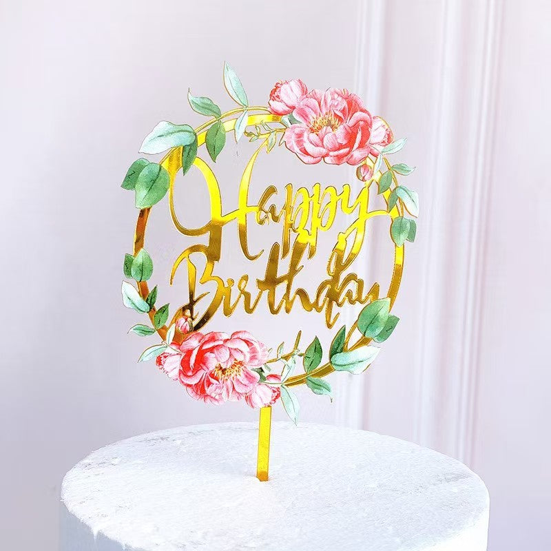 Printed Acrylic Cake Topper Party Decoration