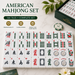 American Mahjong Set, Premium Melamine Tiles for Tabletop Gaming