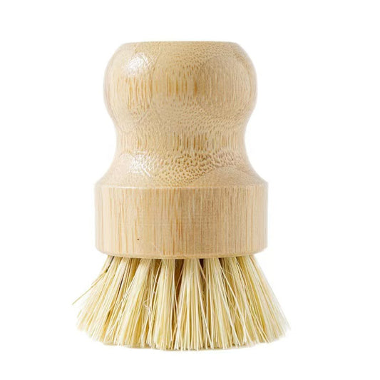 Bamboo Kitchen Cleaning Brush Pot Scrub Brush