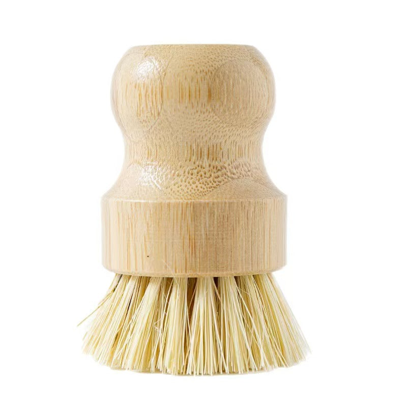 Bamboo Kitchen Cleaning Brush Pot Scrub Brush