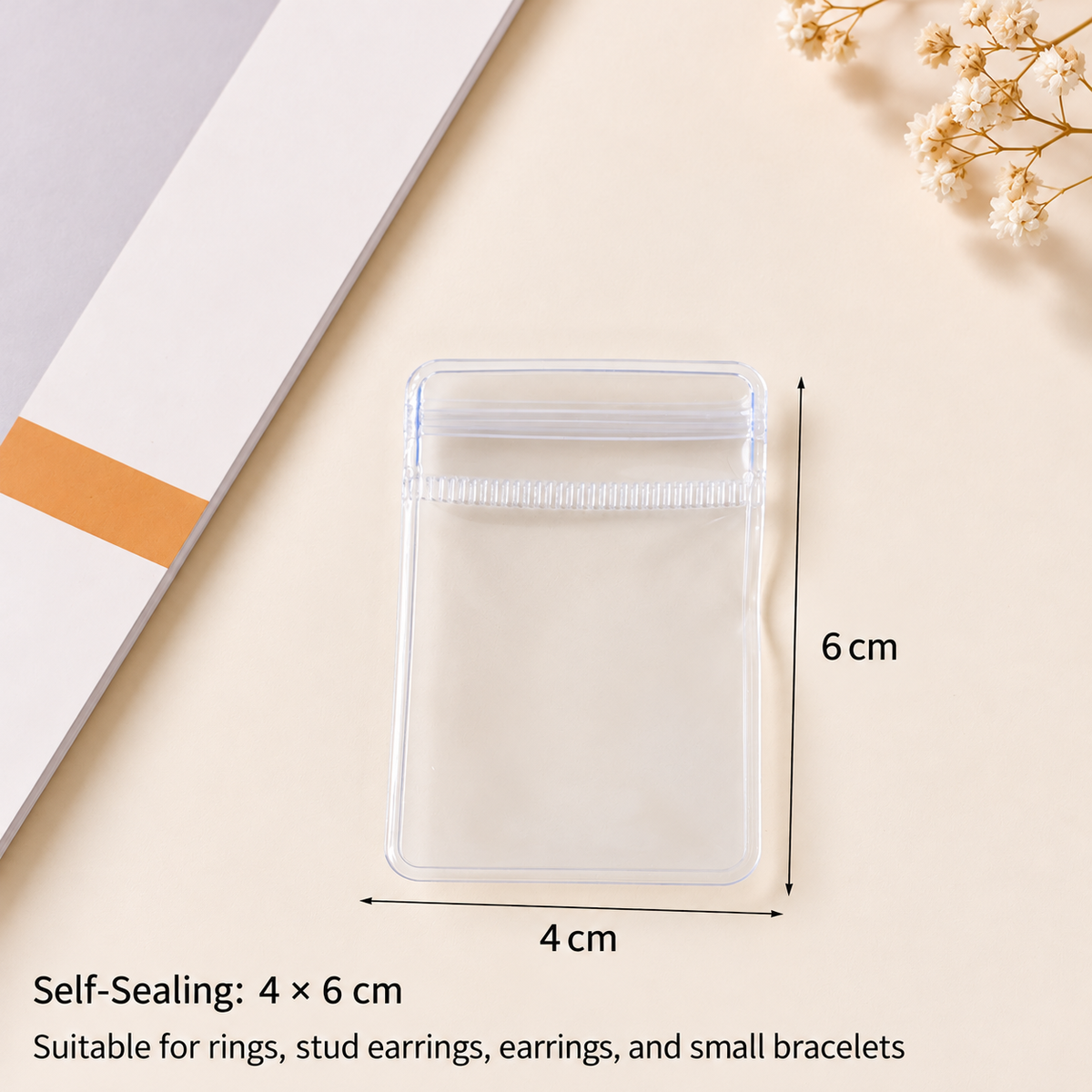 Clear PVC Self Sealing Jewelry Storage Bags
