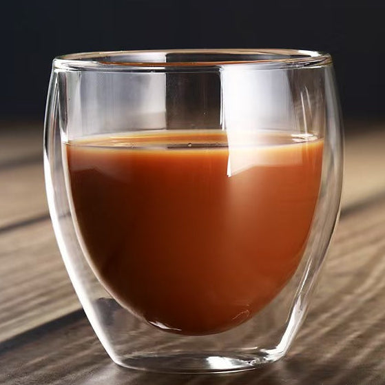 Double Wall Glass Coffee Cup Heat Resistant Mug