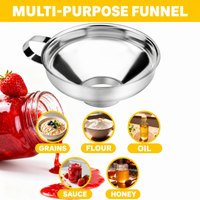 Stainless Steel Wide Mouth Funnel for Jam and Kitchen Filling
