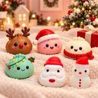 Christmas Dumpling Squishy Advent Calendar, 24-Piece TPR Sensory Toy Set with Festive Characters