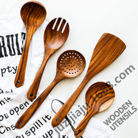 Slotted Spoon and Kitchen Utensils for Stir Frying and Serving