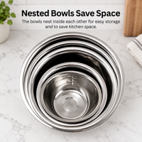 Thickened Stainless Steel Mixing Bowl Stackable Kitchen Prep Bowl
