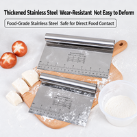 Stainless Steel Bench Scraper and Dough Cutter