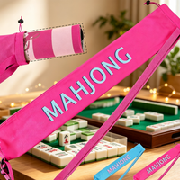 Large Mahjong Set Travel Bag – Portable Storage Case with Shoulder Strap for Game Night & Outdoor Use