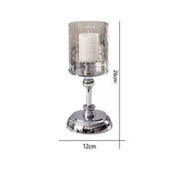 Glass Candleholder Aromatherapy Candle Decor, Alloy Accent