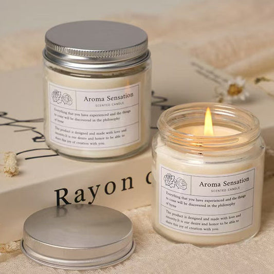 Clear Glass Scented Candle for Bedroom