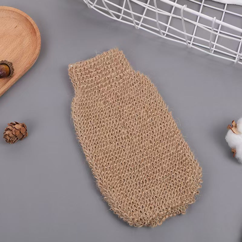 Jute Exfoliating Cleaning Gloves Bath Scrub Mitt