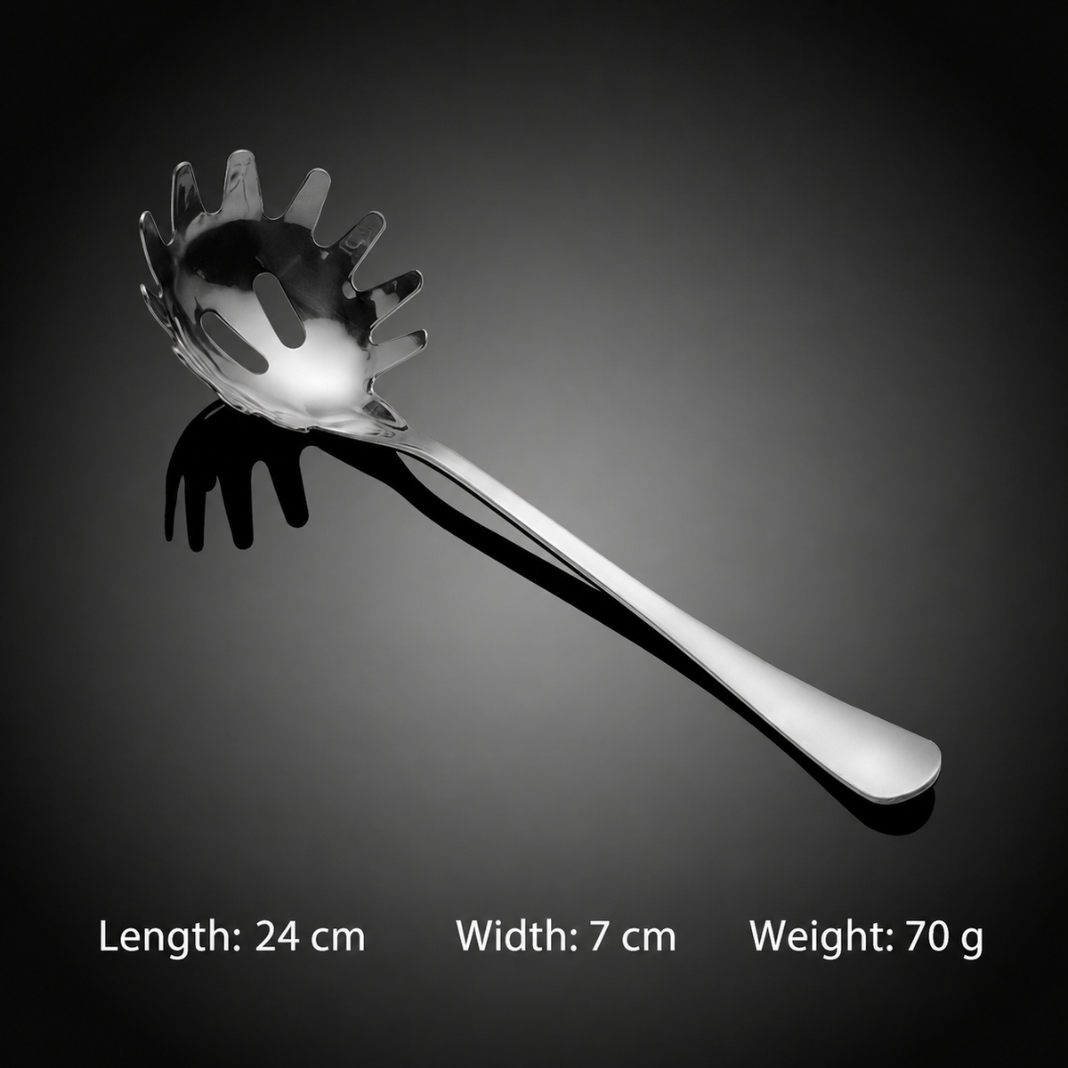 Stainless Steel Pasta Server Spoon – Elegant Spaghetti Serving Utensil for Kitchen, Restaurant & Dining Table