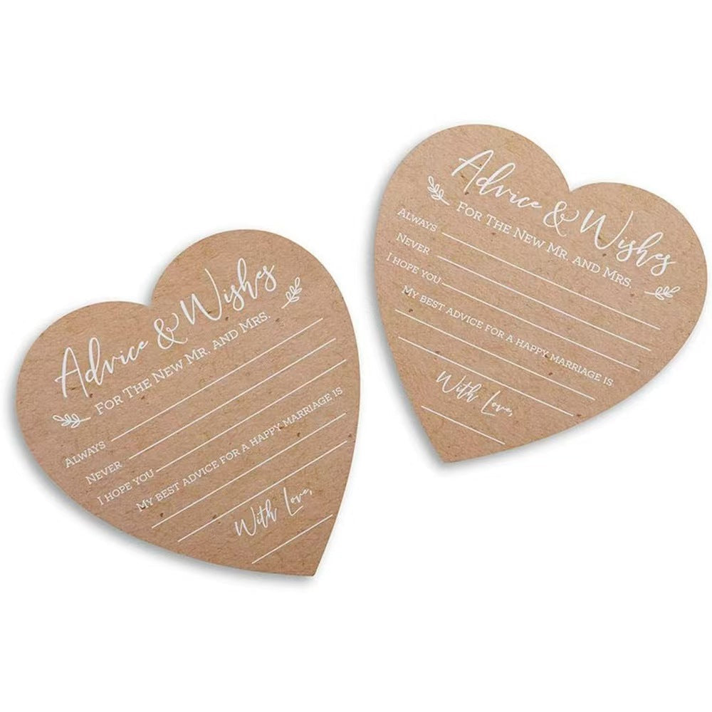 Kraft Heart Card Wedding Party Message Card